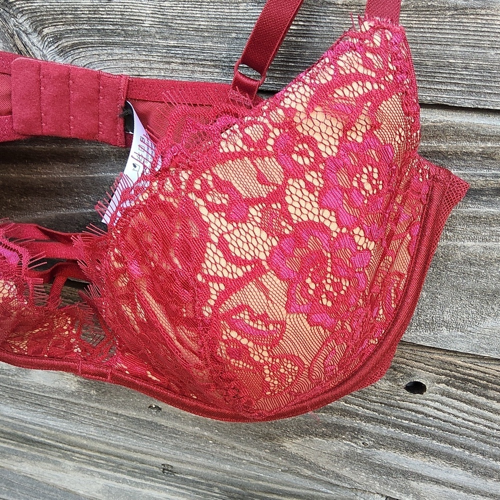 Adore Me Deep Red Underwire Bra Size 38D - Picture 4 of 12